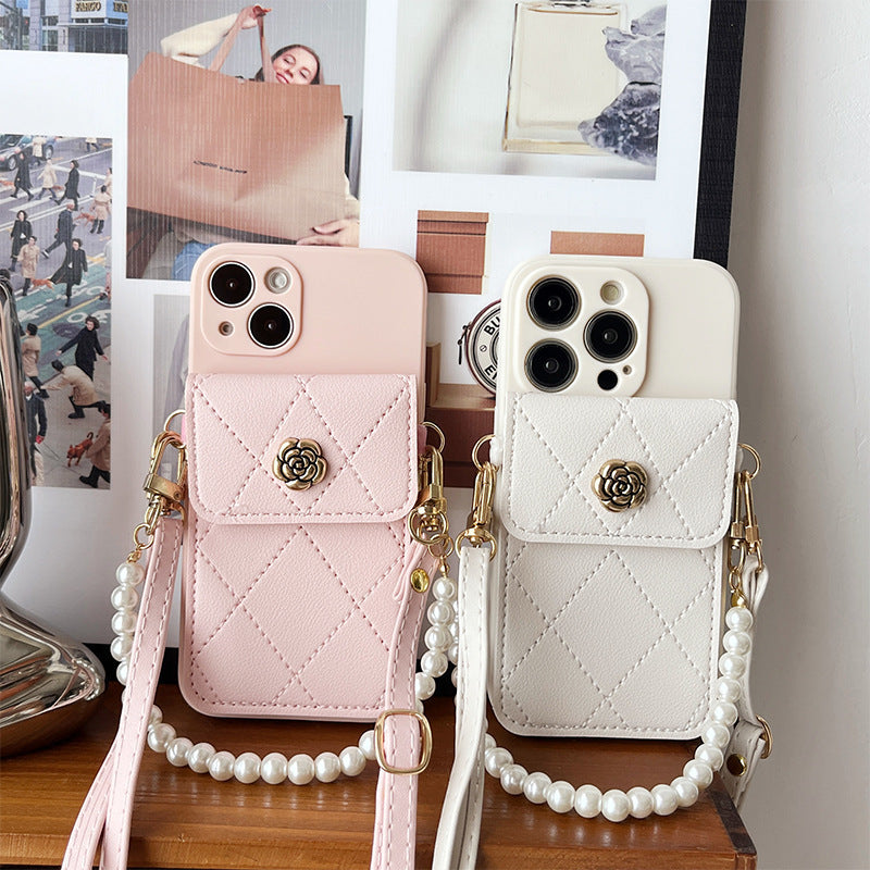 RAMODO Diamond Flower Crossbody iPhone Case