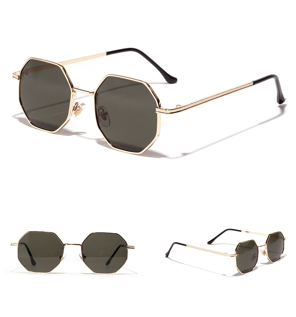 Geometric Octagon Sunglasses - Retro Chic & Trendy