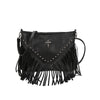 The Rivet Rebel - Trendy Crossbody Bag with Tassel Accent