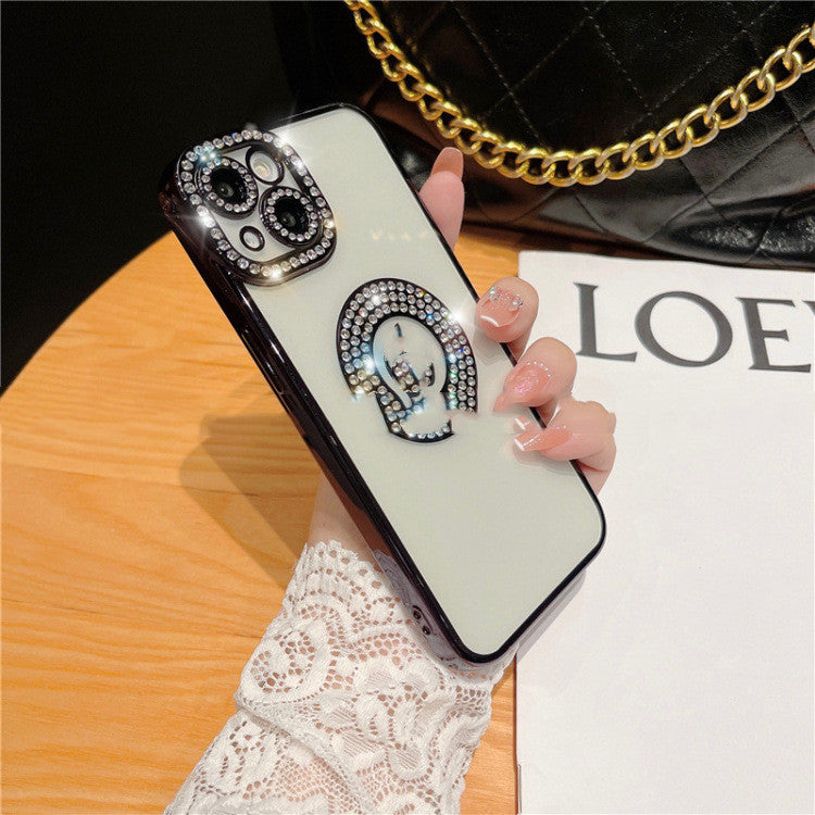 RAMODO Diamond Ring Electroplating Soft iPhone Case