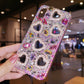 RAMODO Transparent Silicone Diamond Heart iPhone Case