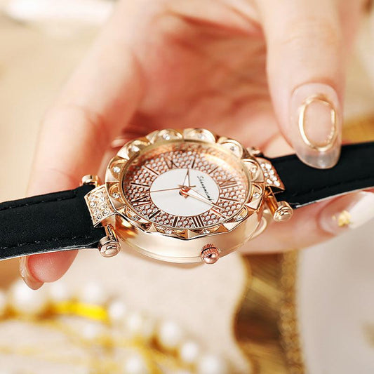 Diamond-encrusted Starry Belt Women's Quartz Watch - RAMODO JEWELRY