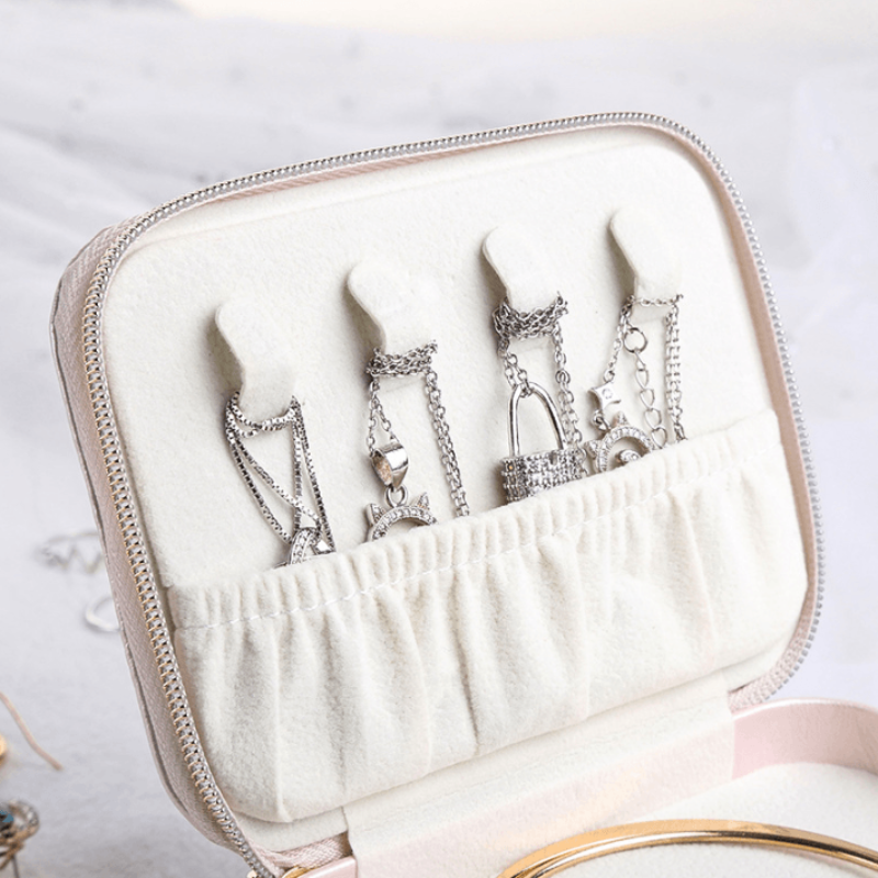 ADORNA Dual-Layer Travel Jewelry Organizer with Mirror | RAMODO JEWELRY