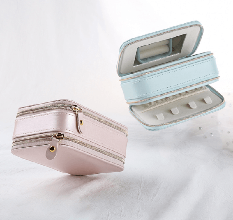 ADORNA Dual-Layer Travel Jewelry Organizer with Mirror | RAMODO JEWELRY