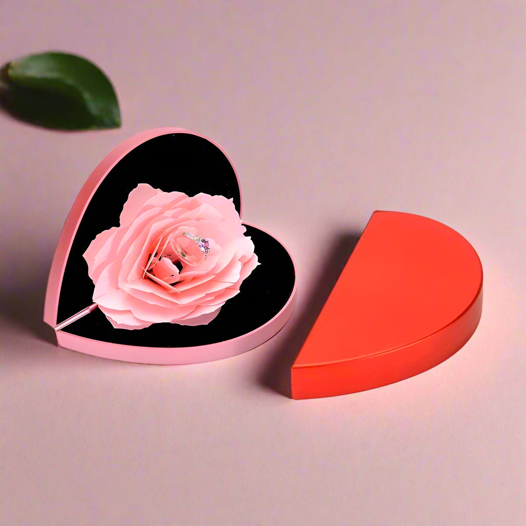 ALWAYS MINE Heart Rose Ring Box | RAMODO JEWELRY
