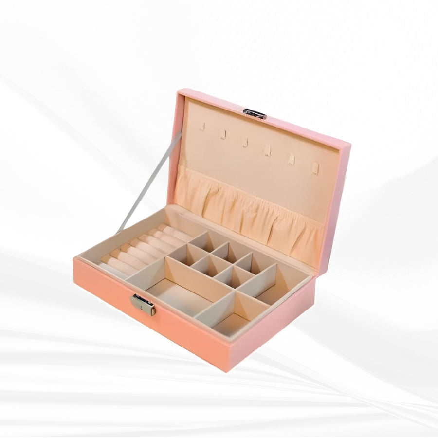 BLING BURROW Single-Layer Jewelry Box Pink
