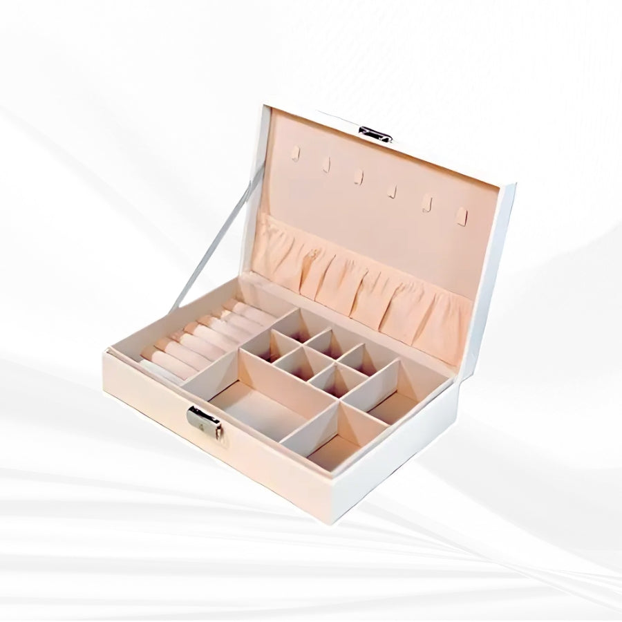 BLING BURROW Single-Layer Jewelry Box White