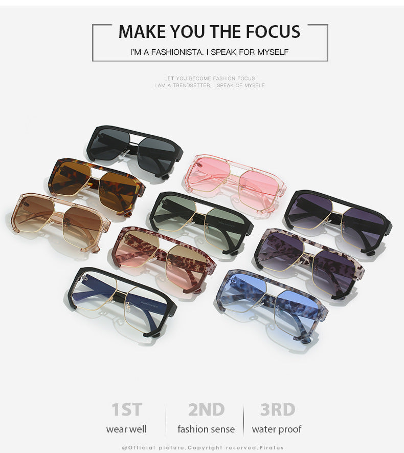 Bold Oversized Square Sunglasses - Retro Chic