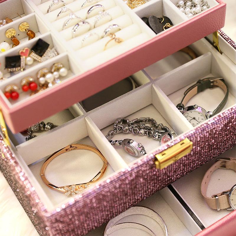 CROWN CASKET Luxury Multi-Tier Jewelry Box Organizer - RAMODO JEWELRY