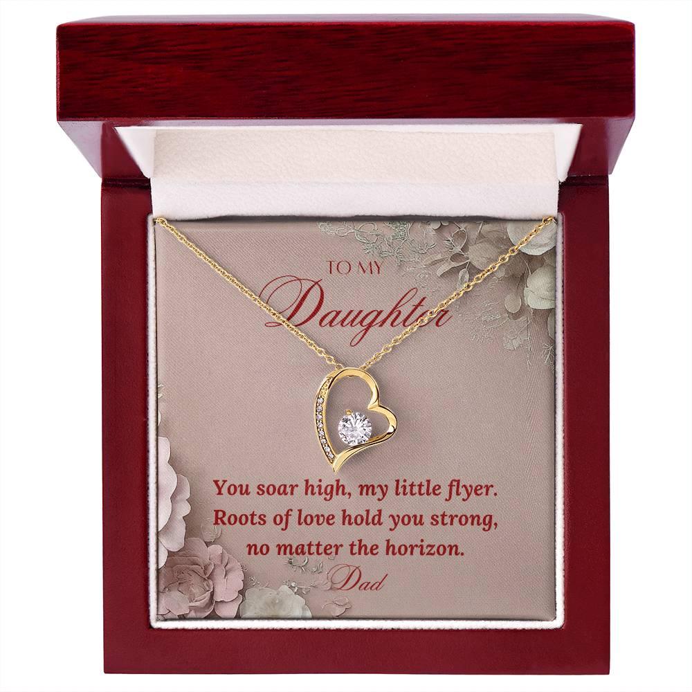 DAUGHTER'S COMPASS Father Daughter Heart Necklace  RAMODO JEWELRY