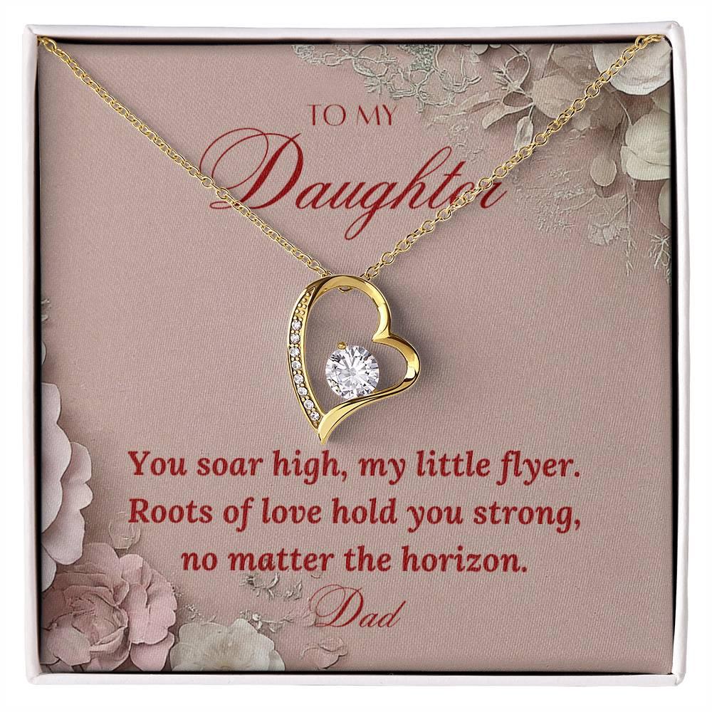 DAUGHTER'S COMPASS Father Daughter Heart Necklace  RAMODO JEWELRY