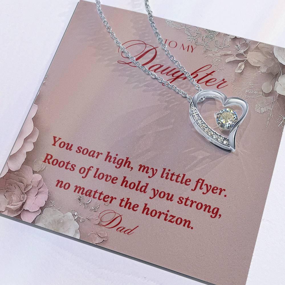 DAUGHTER'S COMPASS Father Daughter Heart Necklace  RAMODO JEWELRY