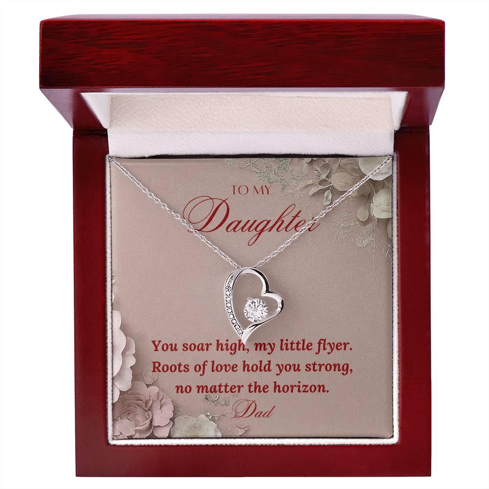 DAUGHTER'S COMPASS Father Daughter Heart Necklace  RAMODO JEWELRY