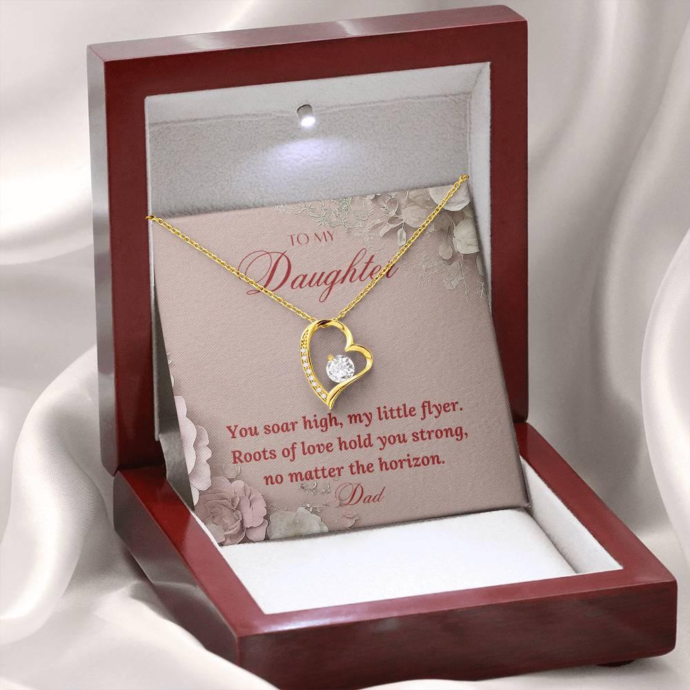 DAUGHTER'S COMPASS Father Daughter Heart Necklace  RAMODO JEWELRY