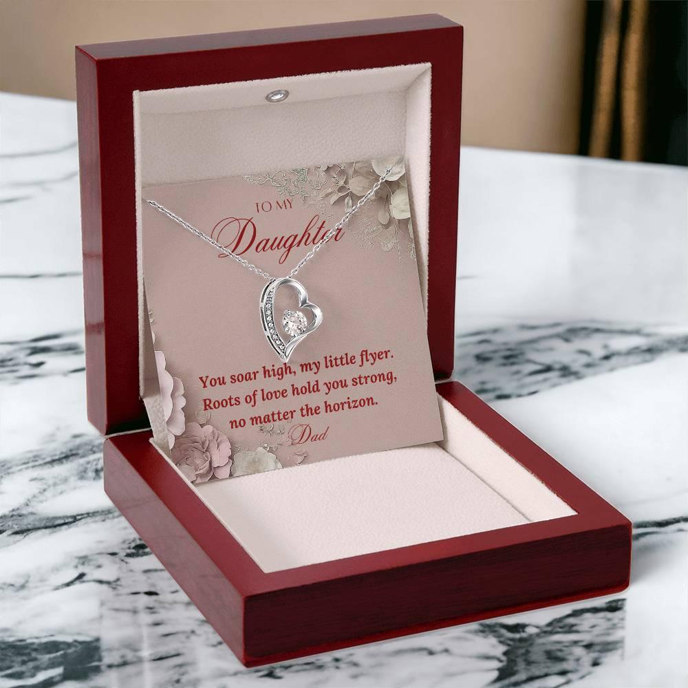 DAUGHTER'S COMPASS Father Daughter Heart Necklace  RAMODO JEWELRY