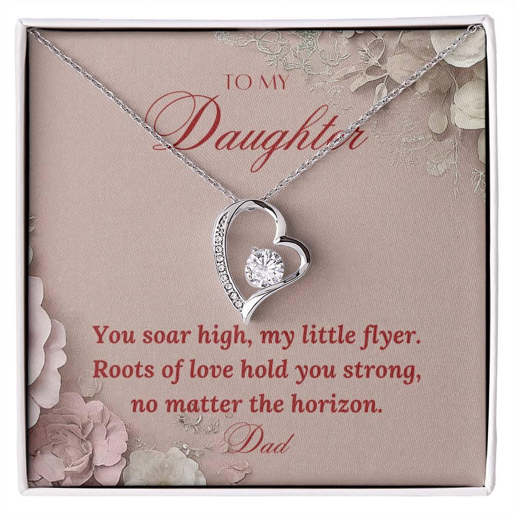 DAUGHTER'S COMPASS Father Daughter Heart Necklace  RAMODO JEWELRY