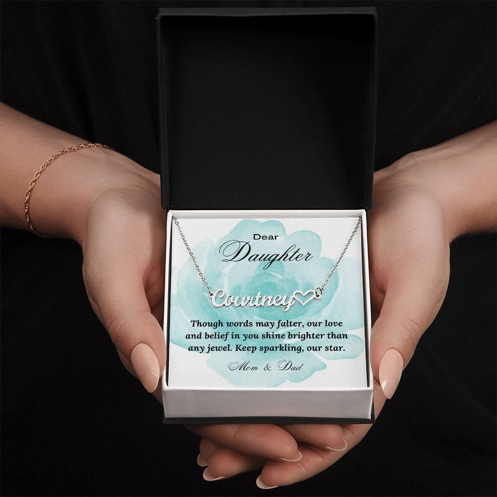 EVERLASTING LOVE: Personalized Name Necklace for Daughter | RAMODO JEWELRY