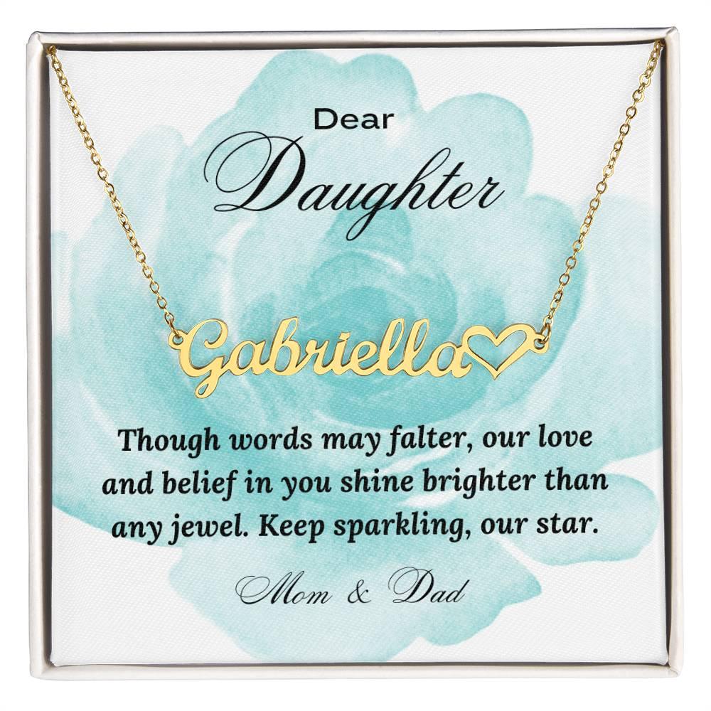 EVERLASTING LOVE: Personalized Name Necklace for Daughter | RAMODO JEWELRY