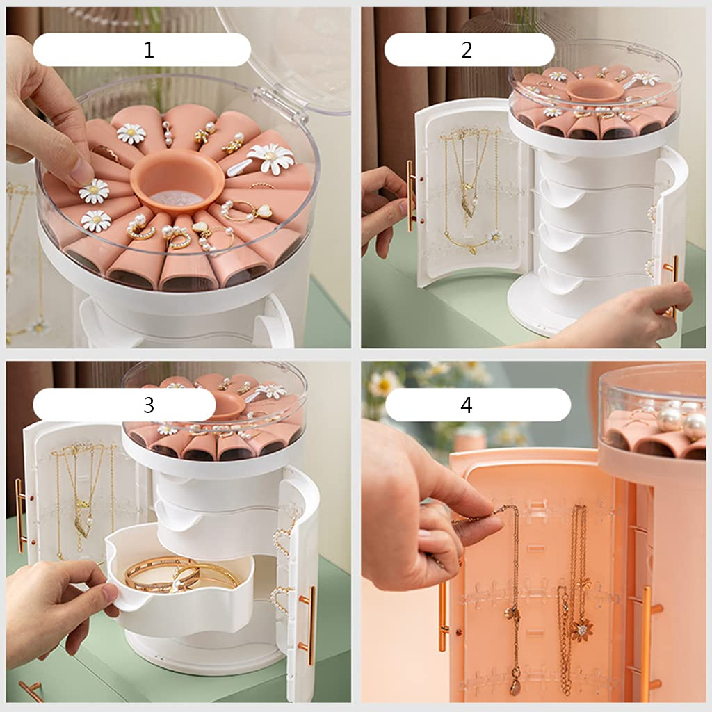 FLORET TREASURE 5-Tier Rotating Jewelry Organizer | RAMODO JEWELRY