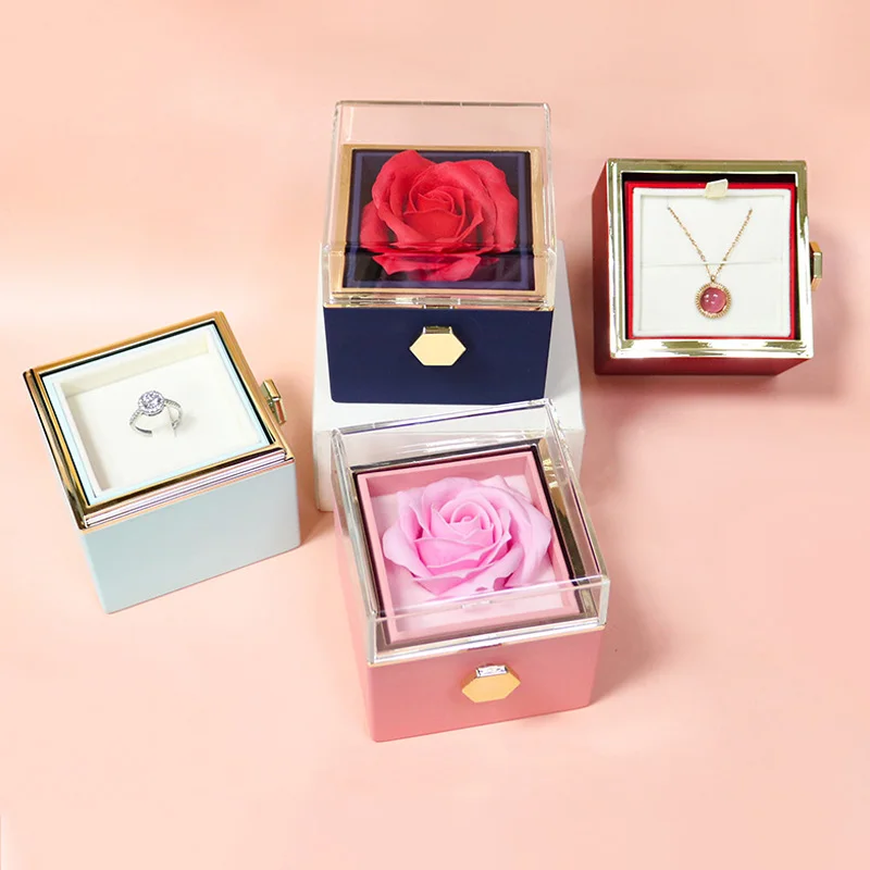 FOREVER LOVE Rotating Rose Gift Box | RAMODO JEWELRY