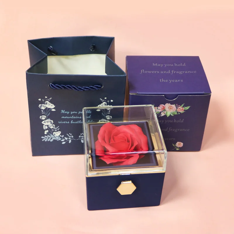 FOREVER LOVE Rotating Rose Gift Box | RAMODO JEWELRY