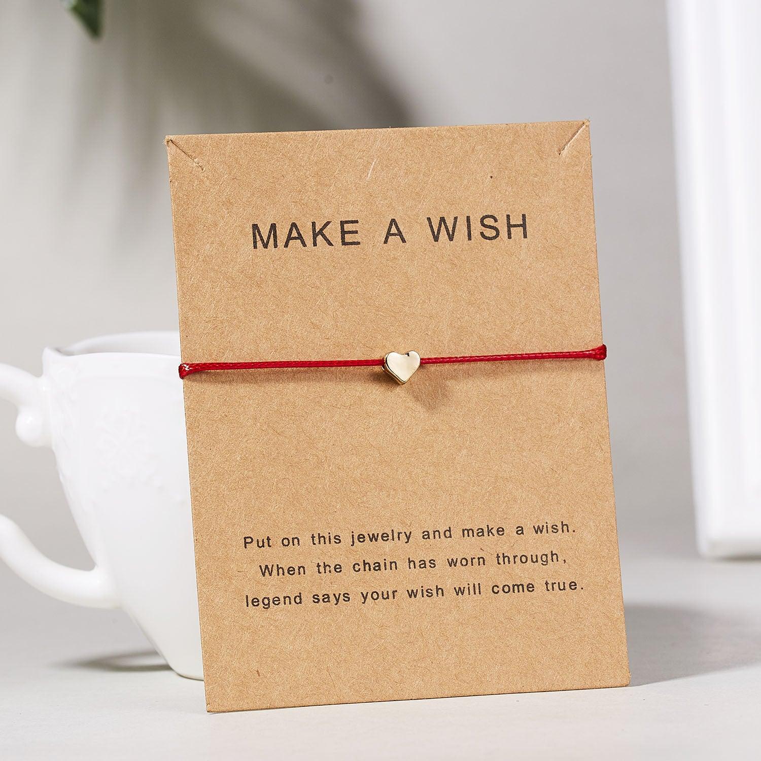 HEART WISH Bracelet | Make A Wish Charm & Cord | RAMODO JEWELRY