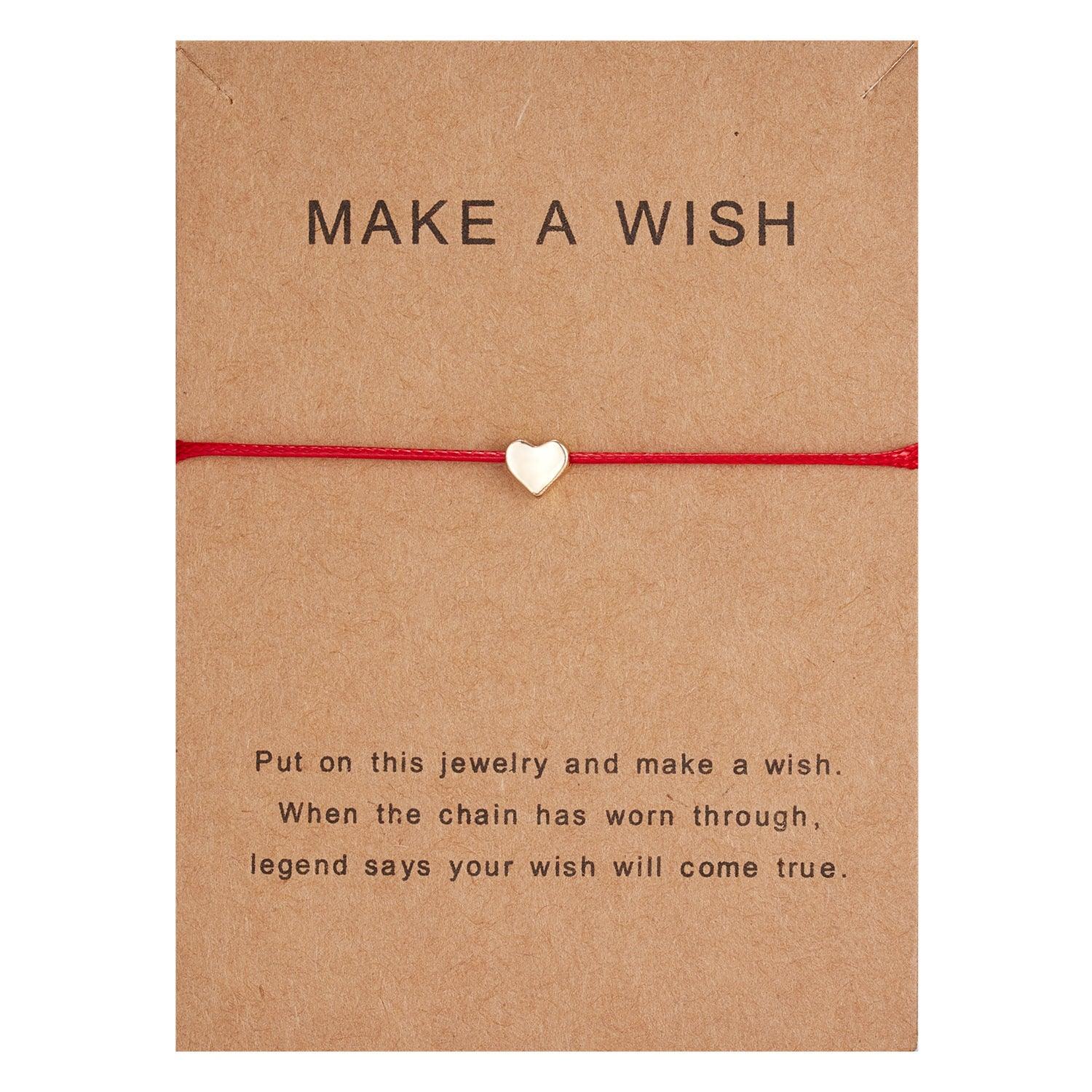 HEART WISH Bracelet | Make A Wish Charm & Cord | RAMODO JEWELRY