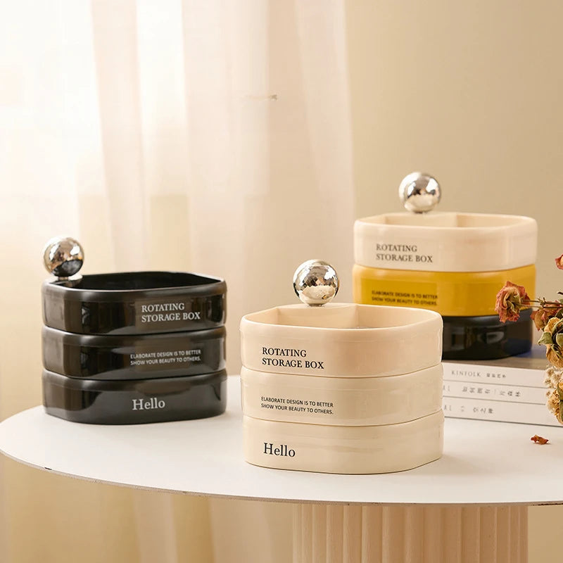 HELLO LUXE Multi-Layer Rotating Storage Organizer
