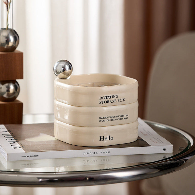 HELLO LUXE Multi-Layer Rotating Storage Organizer
