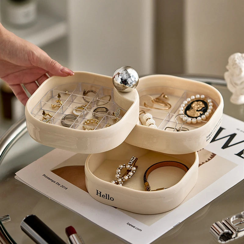 HELLO LUXE Multi-Layer Rotating Storage Organizer