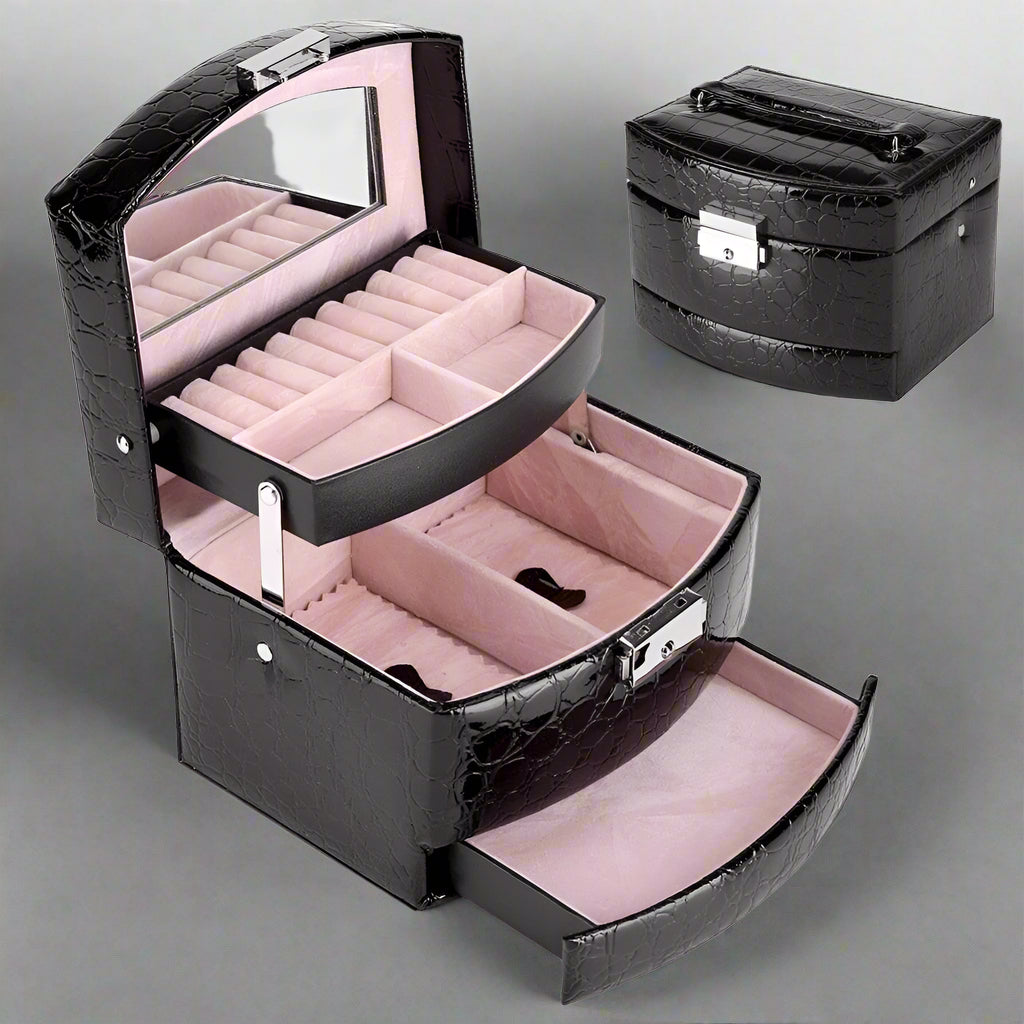 JEWEL SYMPHONY - 3-Layer Automatic Jewelry Storage Box - RAMODO JEWELRY