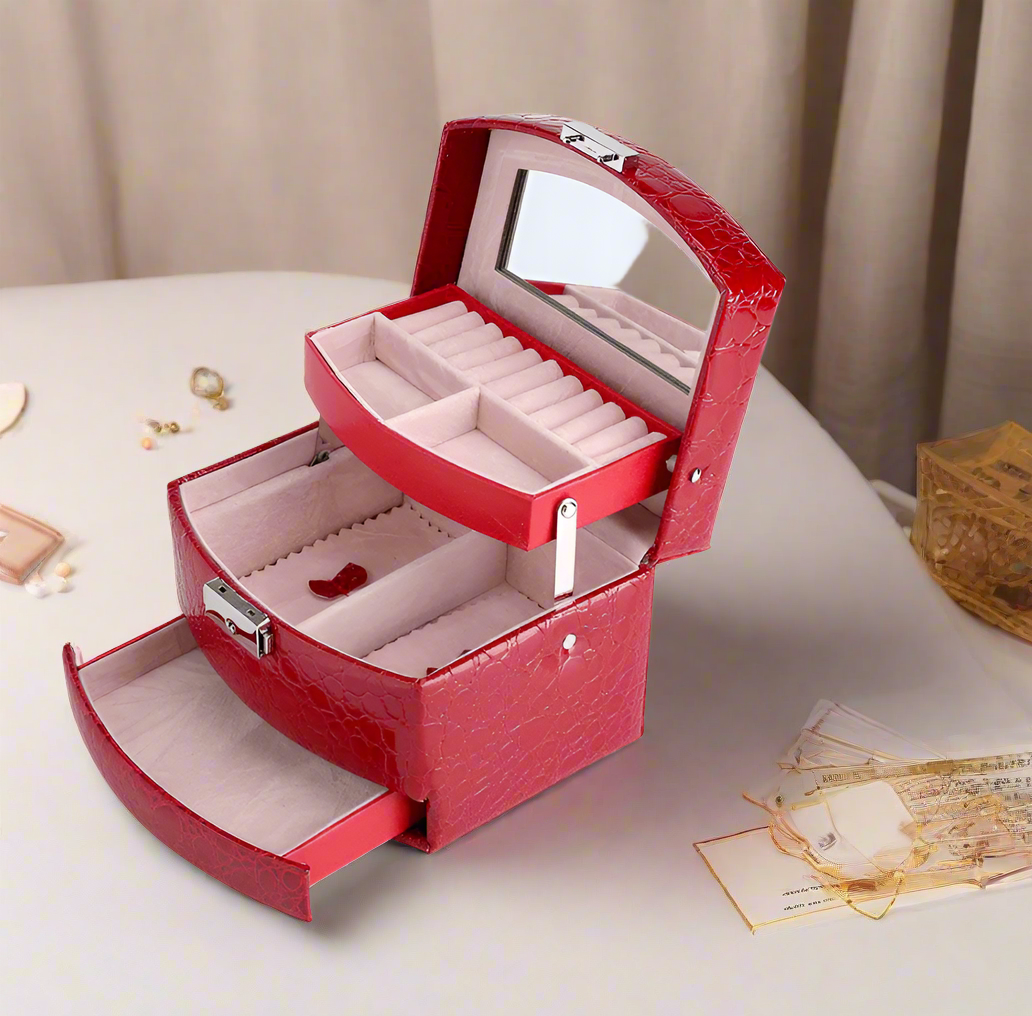 JEWEL SYMPHONY - 3-Layer Automatic Jewelry Storage Box - RAMODO JEWELRY