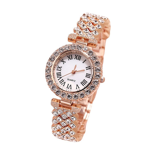 Full Diamond Luxury Bracelet Watch Suit Women's Quartz - RAMODO JEWELRY