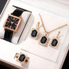 Women's Fashion All-match Diamond Belt Quartz Watch 4-piece Set - RAMODO JEWELRY