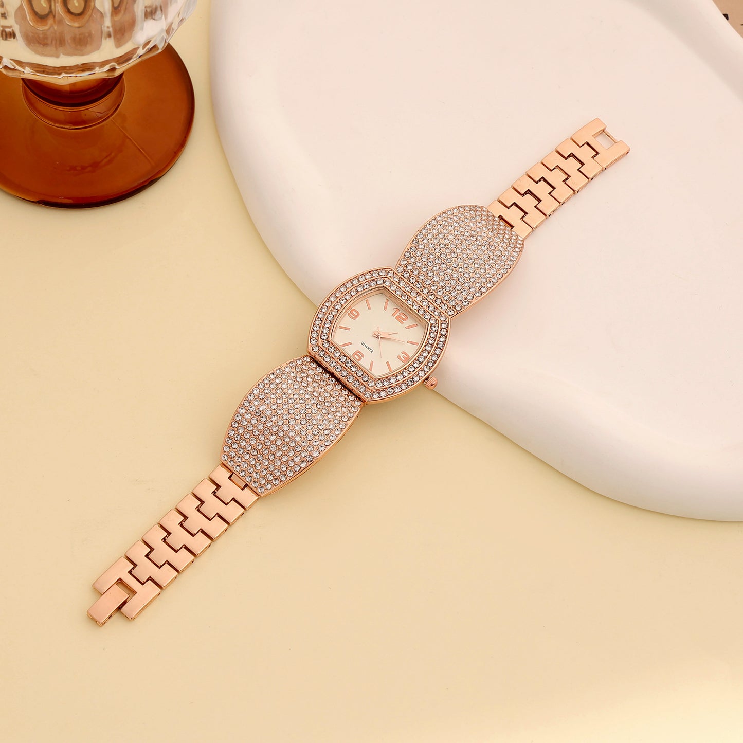 Fashion Steel Belt Quartz Watch Full Diamond Ladies - RAMODO JEWELRY