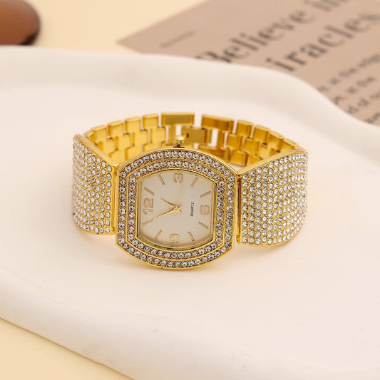 Fashion Steel Belt Quartz Watch Full Diamond Ladies - RAMODO JEWELRY