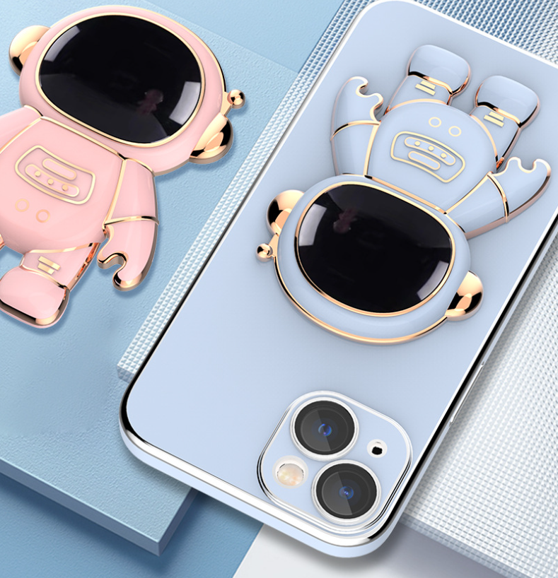RAMODO 3D Astronaut Anti-Drop Electroplating Phone Case
