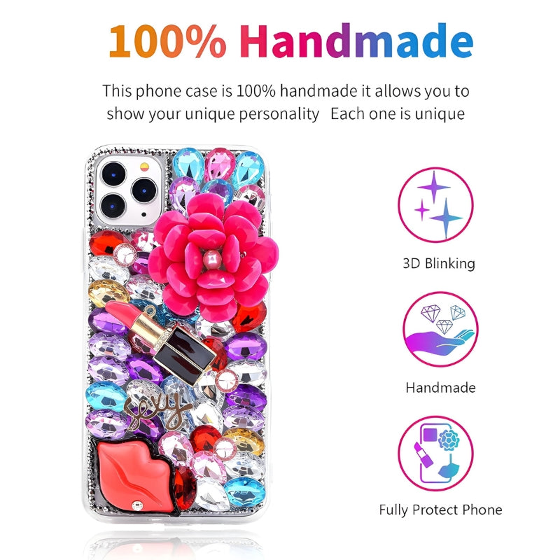 RAMODO Enchanted Blossom 3D Rhinestone iPhone Case