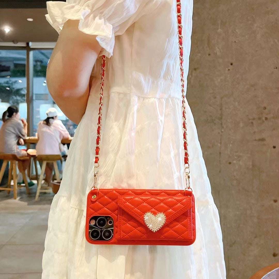 RAMODO Love Diamond Messenger Phone Case – Stylish & Functional