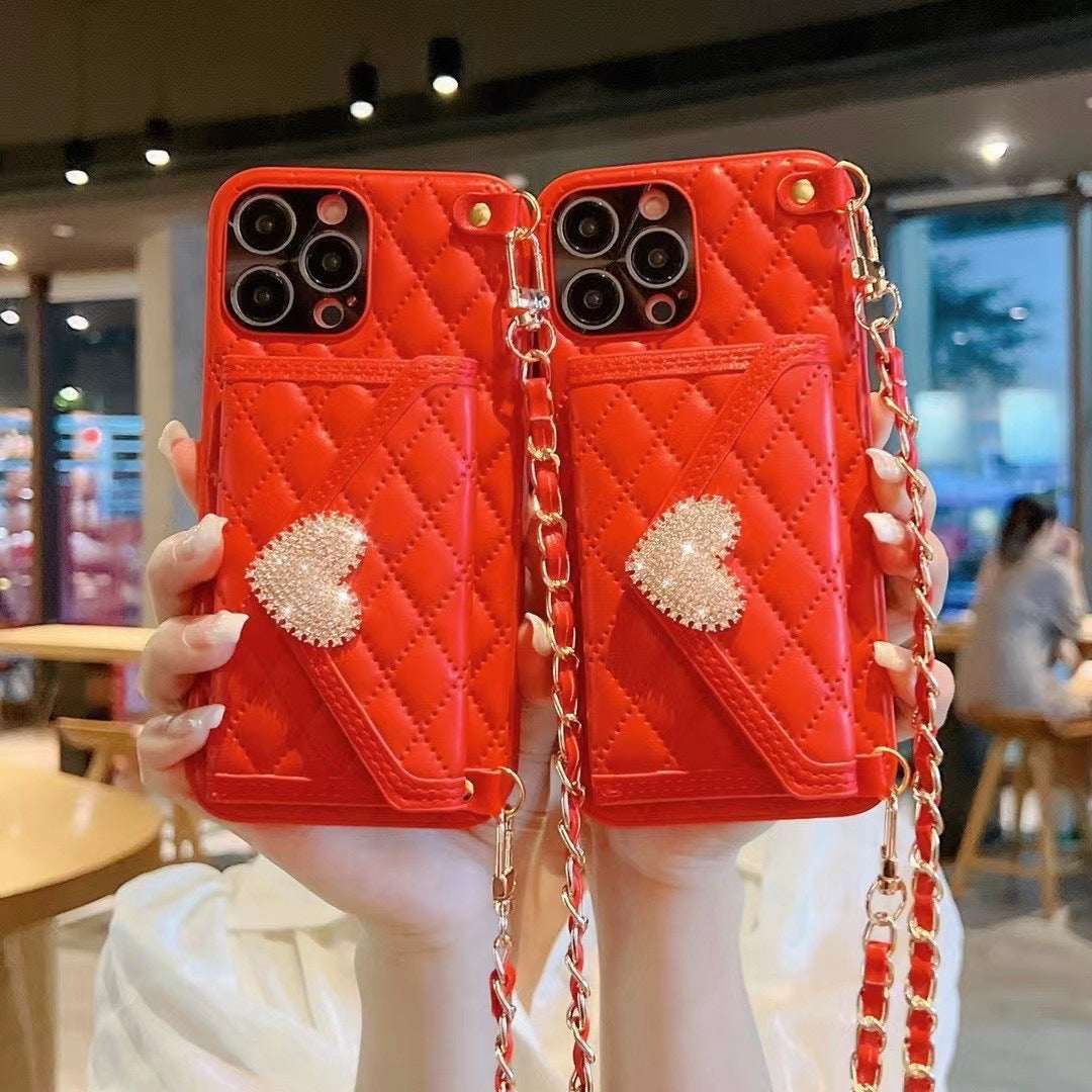RAMODO Love Diamond Messenger Phone Case – Stylish & Functional