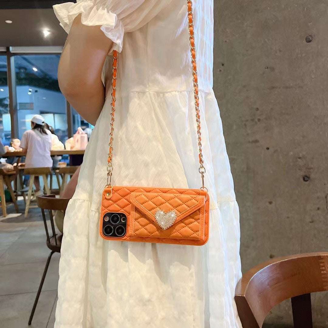 RAMODO Love Diamond Messenger Phone Case – Stylish & Functional