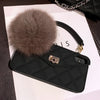 RAMODO Plush Hairball Grid iPhone Case – Soft & Stylish