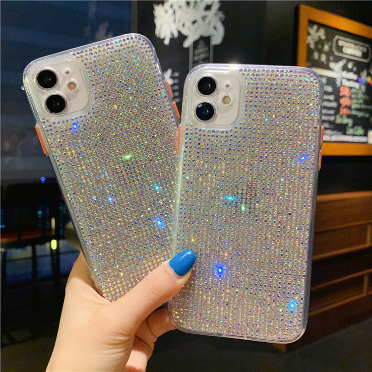 RAMODO Transparent Diamond Rhinestone iPhone Case – Elegant & Protective
