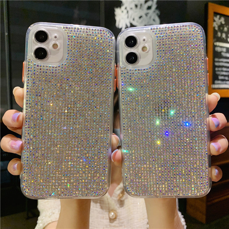 RAMODO Transparent Diamond Rhinestone iPhone Case – Elegant & Protective