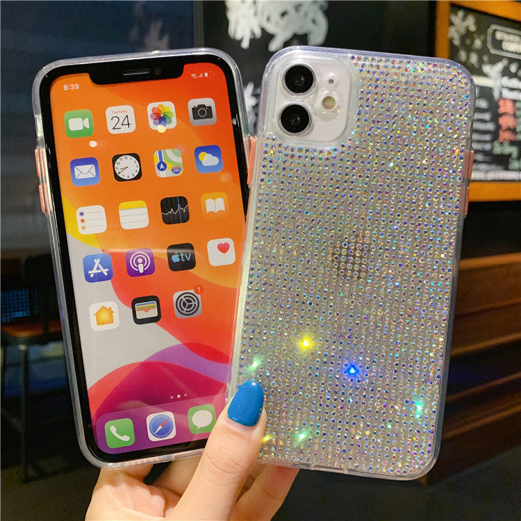RAMODO Transparent Diamond Rhinestone iPhone Case – Elegant & Protective