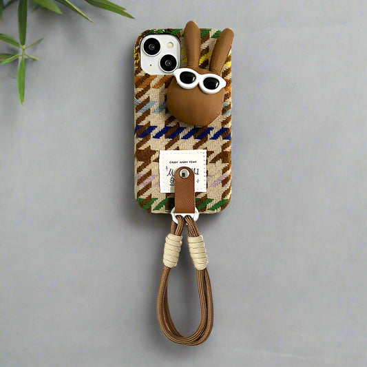 RAMODO Vintage Rabbit Phone Case with Strap