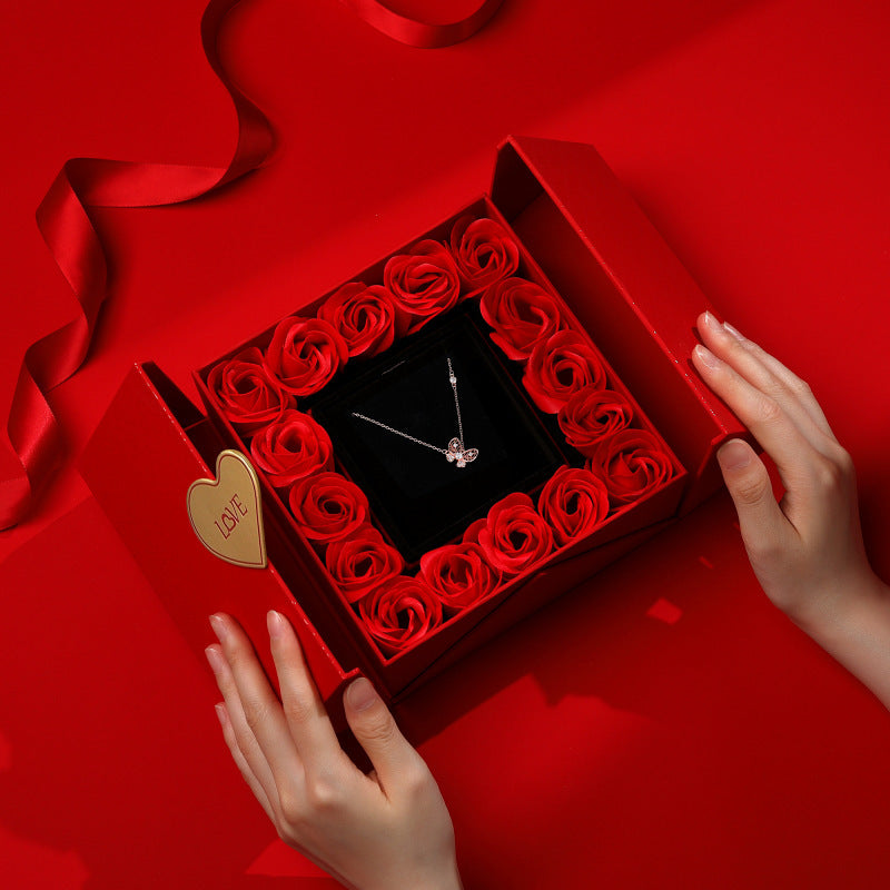 ROUGE ROMANCE Eternal Rose Gift Box & Jewelry Case | RAMODO JEWELRY