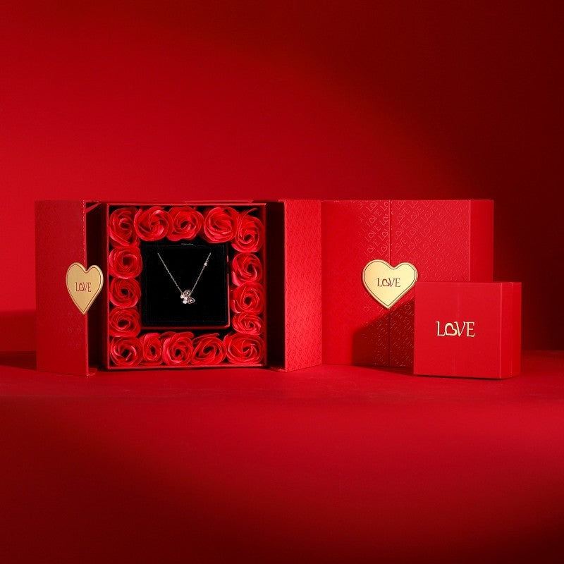 ROUGE ROMANCE Eternal Rose Gift Box & Jewelry Case | RAMODO JEWELRY