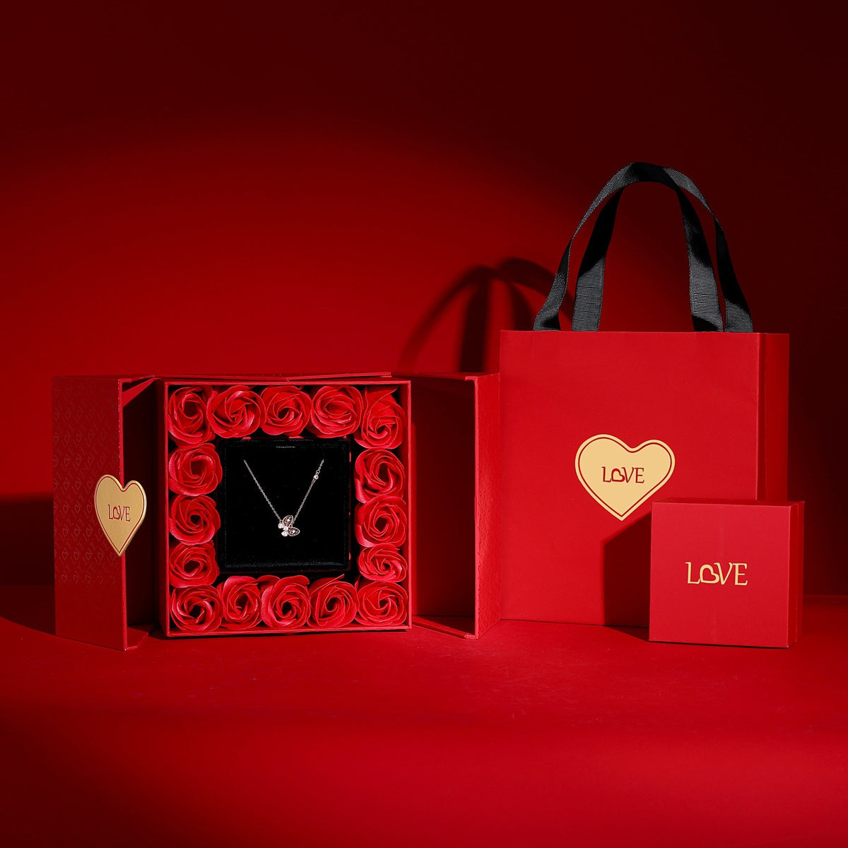 ROUGE ROMANCE Eternal Rose Gift Box & Jewelry Case | RAMODO JEWELRY