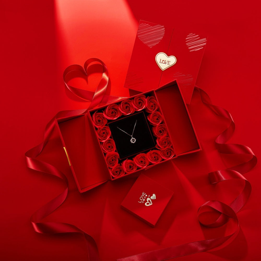 ROUGE ROMANCE Eternal Rose Gift Box & Jewelry Case | RAMODO JEWELRY
